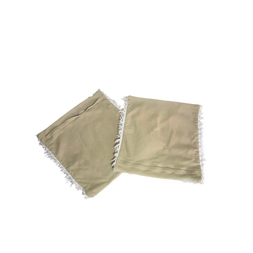 Pottery Barn Boho Cream with Gold Coin Moroccan Wedding Blanket Pillow Covers 2